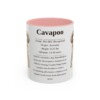 11oz Cavapoo Mug, Pink, front view