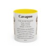 11oz Cavapoo Mug, Yellow, front view