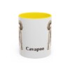 11oz Cavapoo Mug, Yellow, front view
