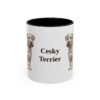 11oz Cesky Terrier Mug, Black, front view