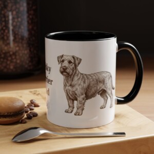 11oz Cesky Terrier Dog Dad Mug, Black, lifestyle photo