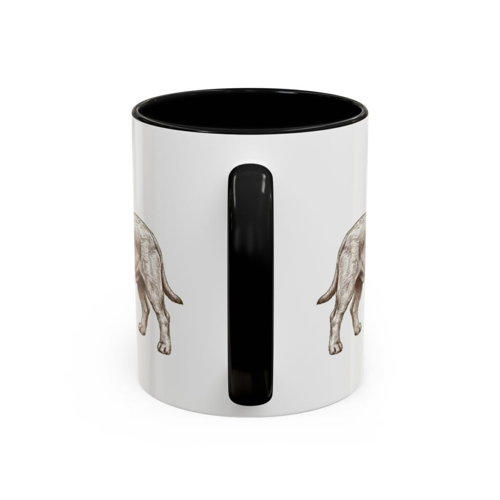 11oz Cesky Terrier Dog Dad Mug, Black, back view