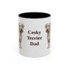 11oz Cesky Terrier Dog Dad Mug, Black, front view