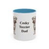 11oz Cesky Terrier Dog Dad Mug, Light Blue, front view
