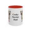 11oz Cesky Terrier Dog Dad Mug, Red, front view