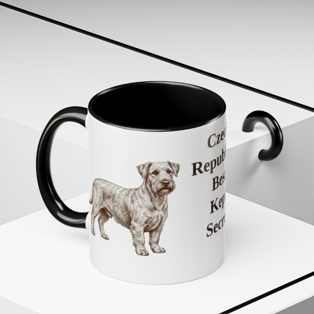 11oz-cesky-terrier-mug-humor-black-context-2 11oz Funny Cesky Terrier Mug, Black, lifestyle photo