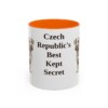 11oz-cesky-terrier-mug-humor-orange 11oz Funny Cesky Terrier Mug, Orange, front view