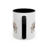 11oz Cesky Terrier Latin Mug, Black, back view