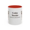 11oz Cesky Terrier Latin Mug, Red, front view