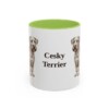 11oz Cesky Terrier Mug, Light Green, front view