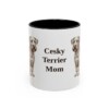 11oz Cesky Terrier Dog Mom Mug, Black, front view