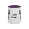 11oz Cesky Terrier Mug, Purple, front view