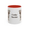11oz Cesky Terrier Mug, Red, front view