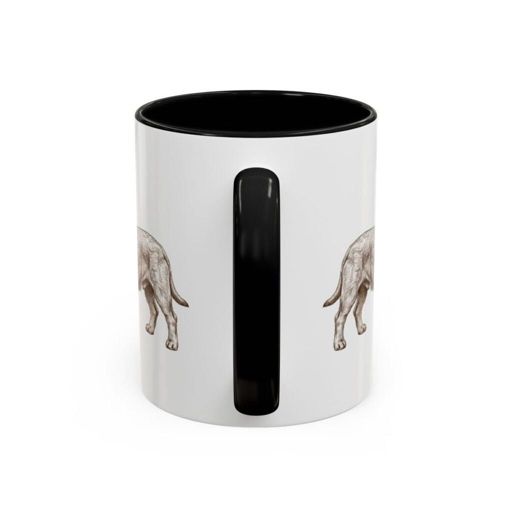 11oz Cesky Terrier Mug, Black, back view