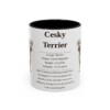 11oz Cesky Terrier Mug, Black, front view