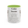 11oz Cesky Terrier Mug, Light Green, front view
