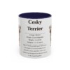 11oz Cesky Terrier Mug, Navy, front view
