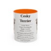 11oz Cesky Terrier Mug, Orange, front view