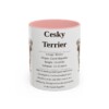 11oz Cesky Terrier Mug, Pink, front view