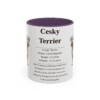 11oz Cesky Terrier Mug, Purple, front view