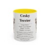11oz Cesky Terrier Mug, Yellow, front view