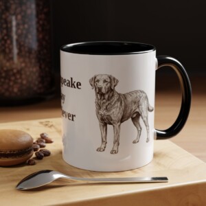 11oz Chesapeake Bay Retriever Mug, Black, lifestyle photo
