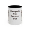 11oz Chesapeake Bay Retriever Dog Dad Mug, Black, front view