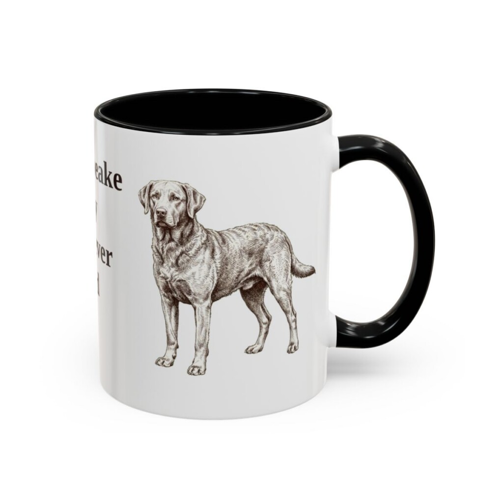 11oz Chesapeake Bay Retriever Dog Dad Mug, Black, right side view