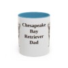 11oz Chesapeake Bay Retriever Dog Dad Mug, Light Blue, front view