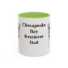 11oz Chesapeake Bay Retriever Dog Dad Mug, Light Green, front view