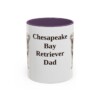 11oz Chesapeake Bay Retriever Dog Dad Mug, Purple, front view