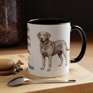 11oz Funny Chesapeake Bay Retriever Mug, Black, lifestyle photo