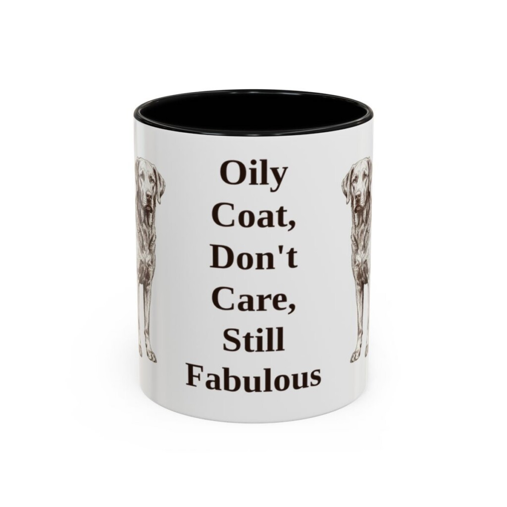 11oz Funny Chesapeake Bay Retriever Mug, Black, front view