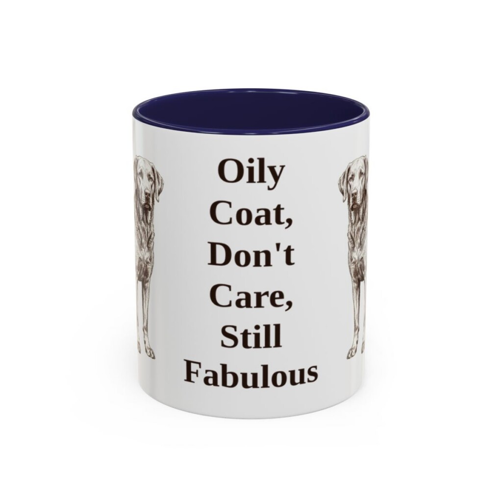 11oz Funny Chesapeake Bay Retriever Mug, Navy, front view