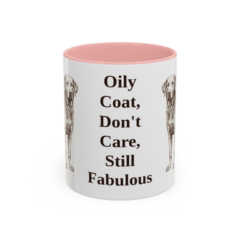 11oz Funny Chesapeake Bay Retriever Mug, Pink, front view