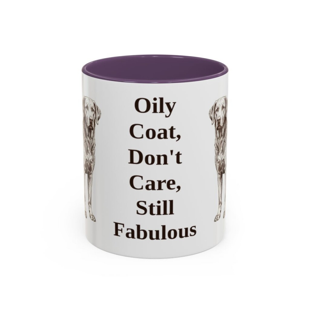 11oz Funny Chesapeake Bay Retriever Mug, Purple, front view