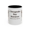 11oz Chesapeake Bay Retriever Latin Mug, Black, front view