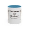 11oz Chesapeake Bay Retriever Latin Mug, Light Blue, front view