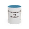 11oz Chesapeake Bay Retriever Mug, Light Blue, front view
