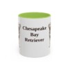11oz Chesapeake Bay Retriever Mug, Light Green, front view