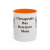 11oz Chesapeake Bay Retriever Dog Mom Mug, Orange, front view