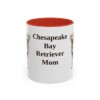 11oz Chesapeake Bay Retriever Dog Mom Mug, Red, front view