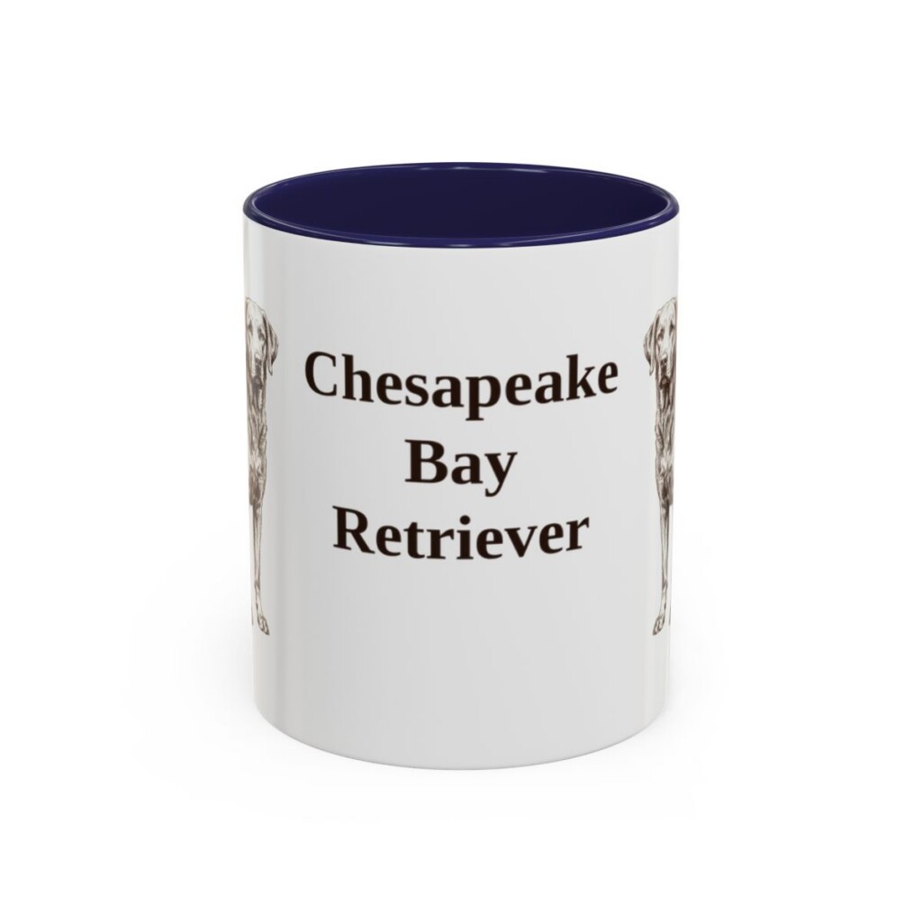 11oz Chesapeake Bay Retriever Mug, Navy, front view