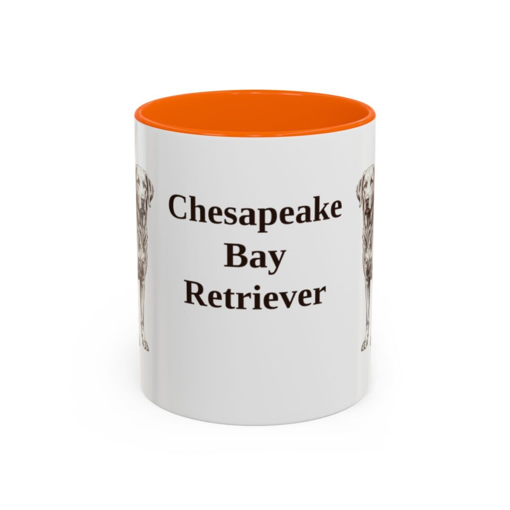 11oz Chesapeake Bay Retriever Mug, Orange, front view