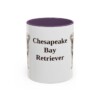 11oz Chesapeake Bay Retriever Mug, Purple, front view