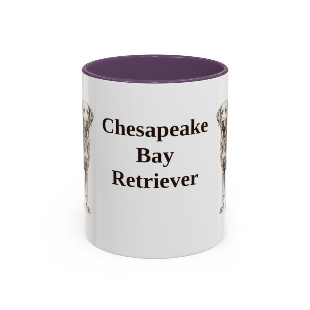 11oz Chesapeake Bay Retriever Mug, Purple, front view