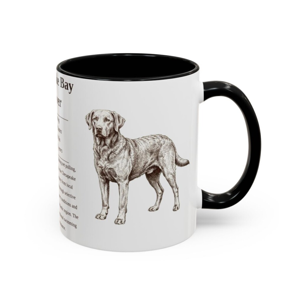 11oz Chesapeake Bay Retriever Mug, Black, right side view