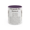 11oz Chesapeake Bay Retriever Mug, Purple, front view