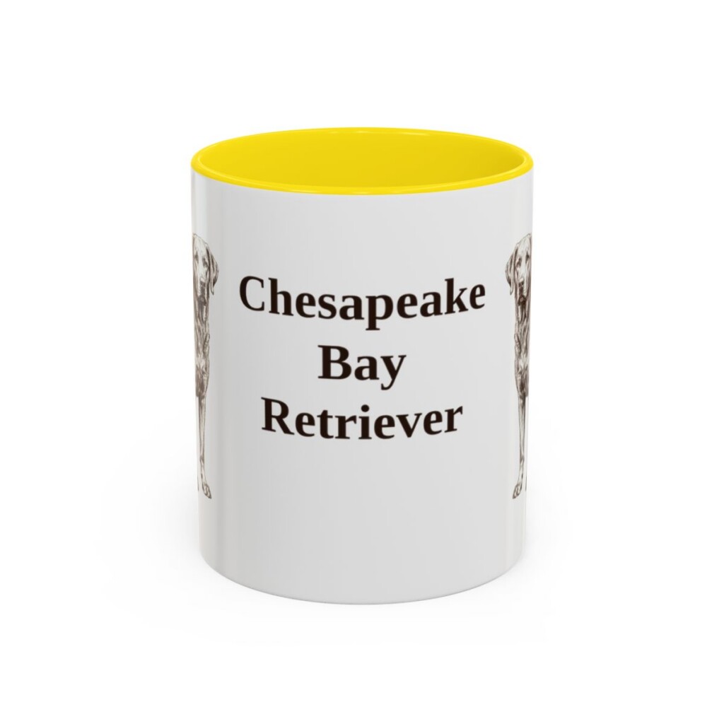 11oz Chesapeake Bay Retriever Mug, Yellow, front view