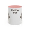 11oz Chi-Poo Dog Dad Mug, Pink, front view